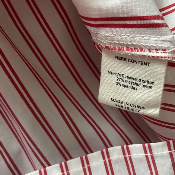 Princess Polly Belize Shirt Red / White Stripe NWT Size 4 - Picture 5 of 5